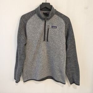 Patagonia Men's Grey Colorblock Better Sweater 1/4 Zip Pullover Fleece Size Med